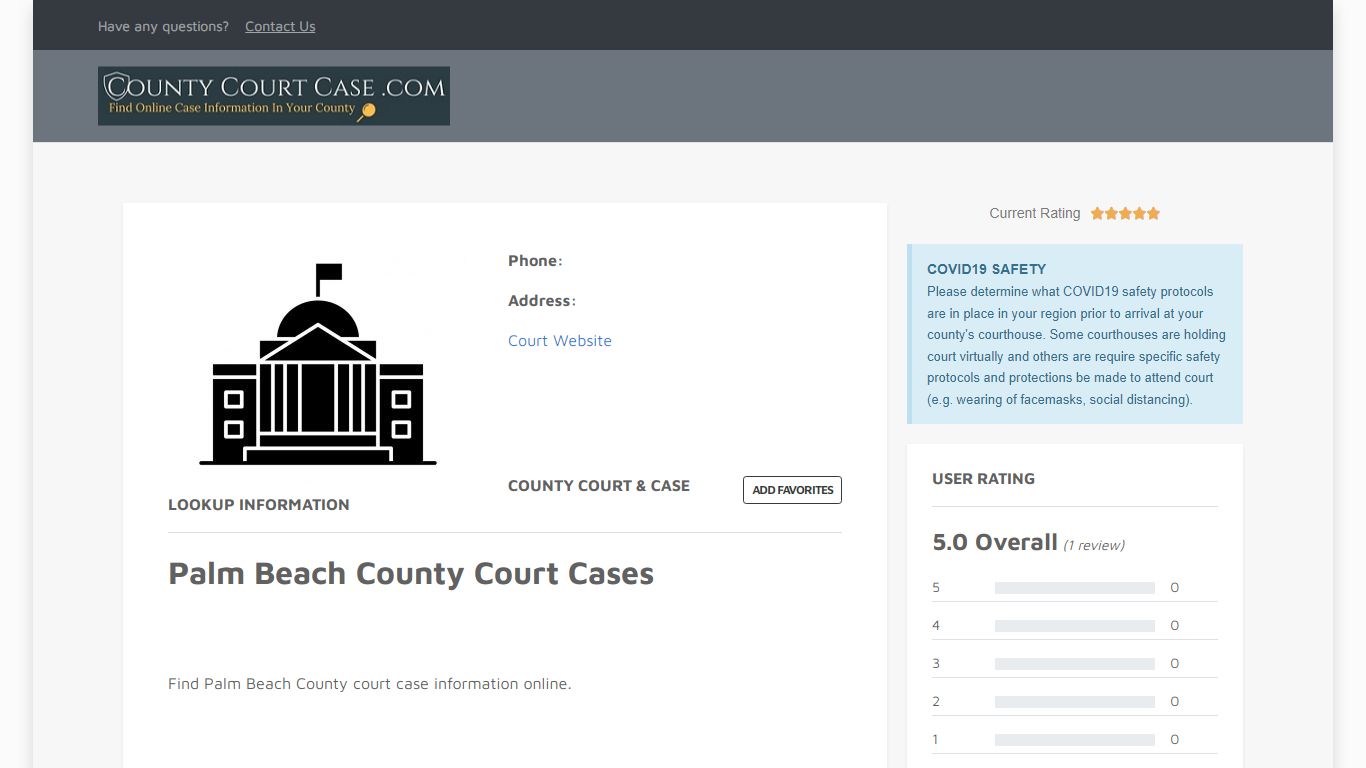 Palm Beach County | County Court Case Search & Lookup | CountyCourtCase ...